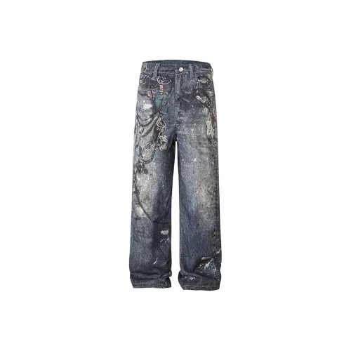 Ice Flying Jeans Unisex Dirty White