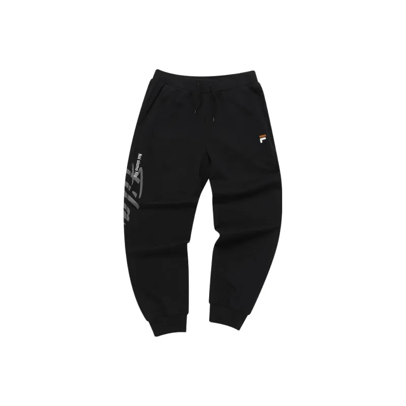 FILA FUSION TENNIS Knitted Sports Pants Men's Pitch Black-0