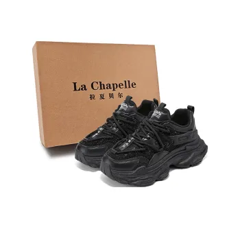 La Chapelle Chunky Sneakers Women's Low Top Black