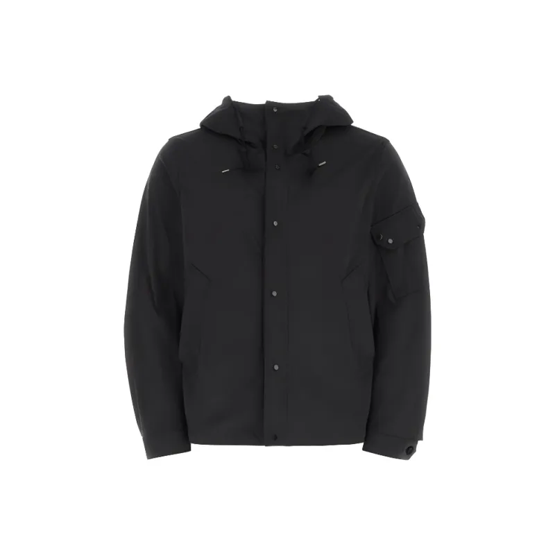 TEN C Long Sleeved Hooded Drawstring Jacket-0