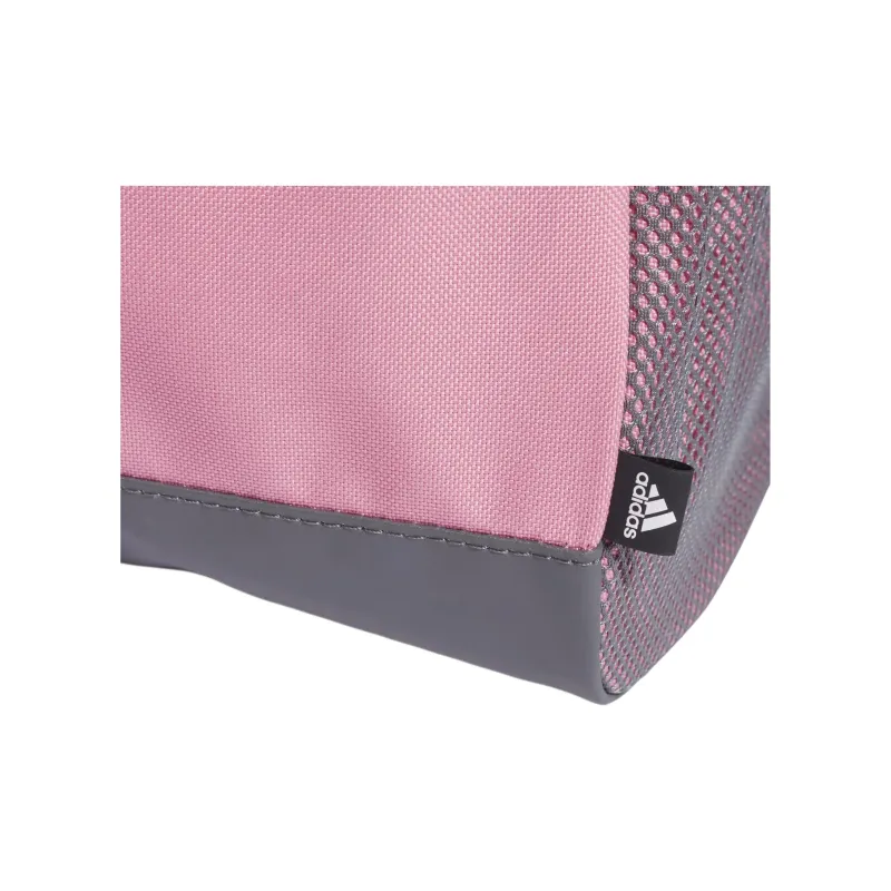 Adidas Polyester One Shoulder Crossbody Handbag, Travel Bag Unisex Pink & Gray-5