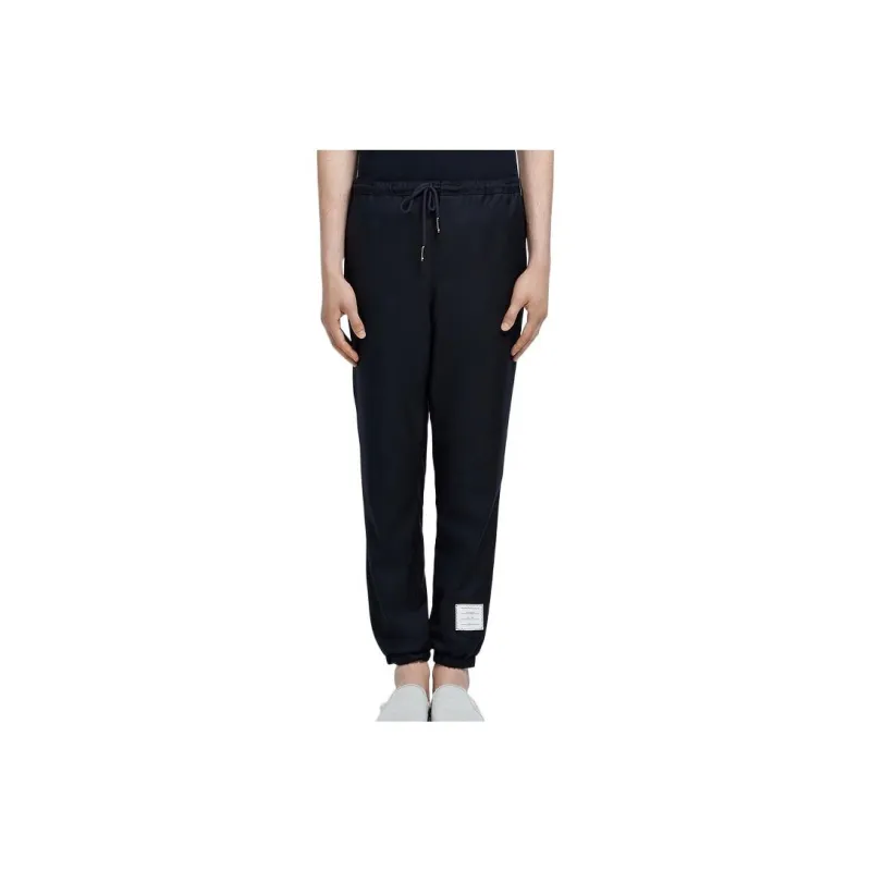 THOM BROWNE Drawstring waist Wool Track Pants-0
