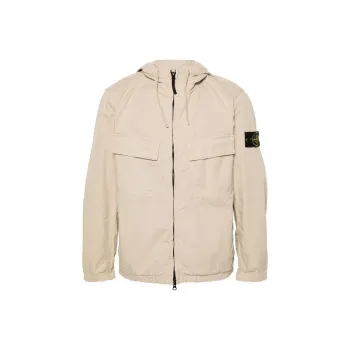 STONE ISLAND Logo Patch Hooded Drawstring Jacket