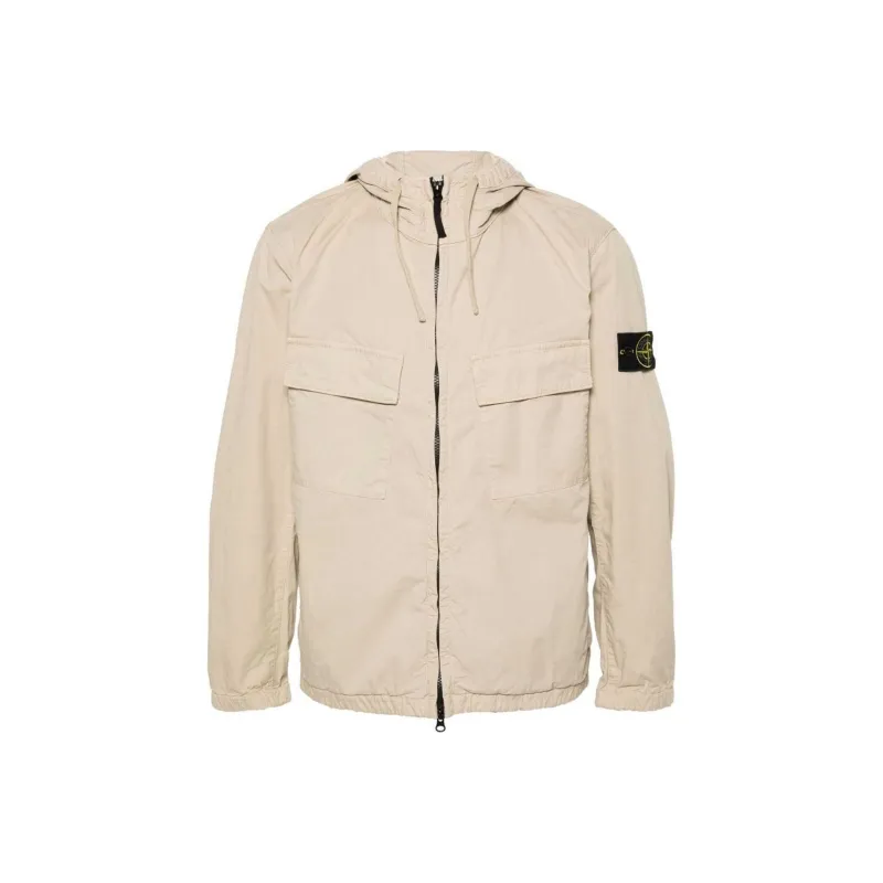 STONE ISLAND Logo Patch Hooded Drawstring Jacket-0