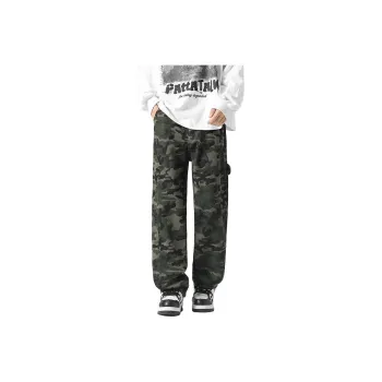 WOOG2005 Jeans Unisex Army Green
