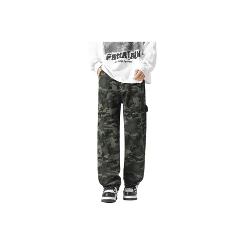 WOOG2005 Jeans Unisex Army Green