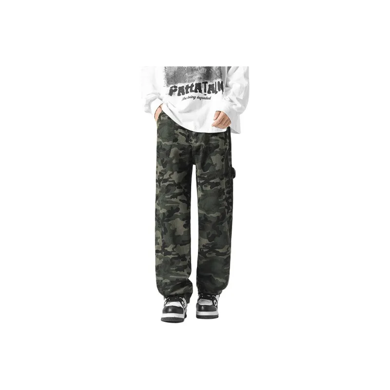 WOOG2005 Jeans Unisex Army Green-0