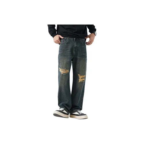 【dme】 Jeans Unisex Retro Nostalgic Blue