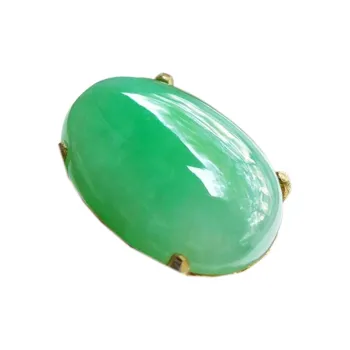Jade Blossom Ice Glutinous Jadeite Ring Face Unisex