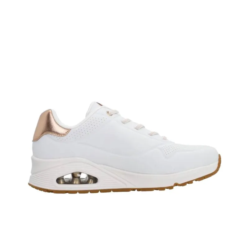 Skechers Uno Shimmer Away Low Top Casual Shoes Women's White-1