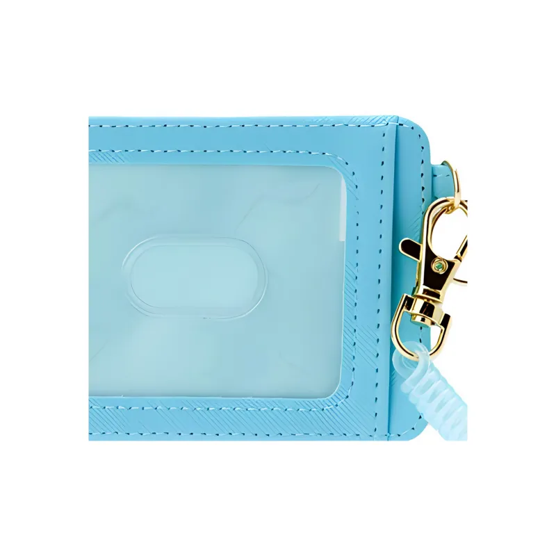 Sanrio PU Patch PVC Card Holder Women's Light Blue-3