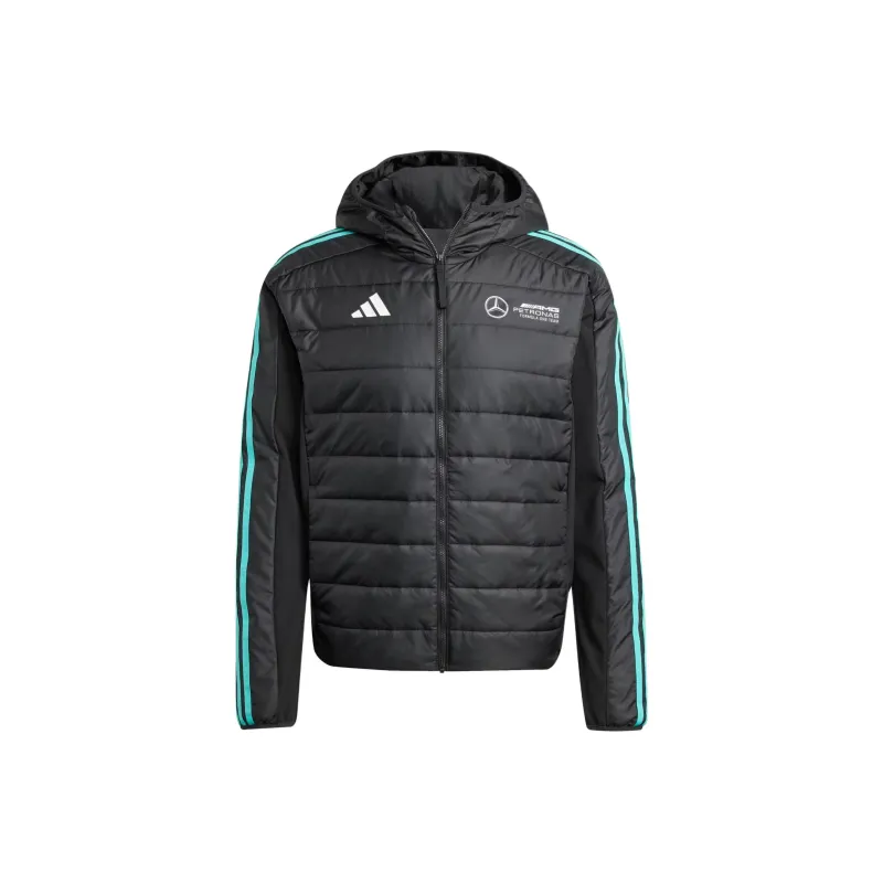 Adidas x MERCEDES-AMG PETRONAS F1 TEAM SS25 Motorsport DNA Puffer Jacket Men's Black/White-0