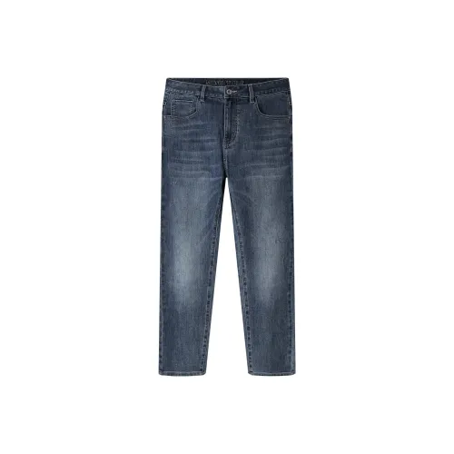 HLA Jeans Men Blue Gray Denim Gradient Medium 12