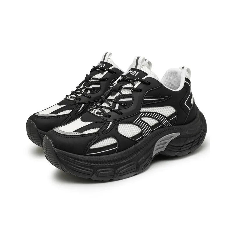 OUGLEMEN Breathable Coverage Support Low Top Chunky Sneakers Men's-8