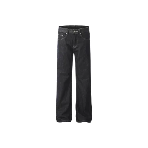Beschichtete Jeans mit geradem Blue