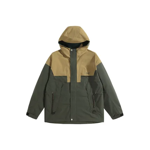 PEACEBIRD MEN Loose Fit Hooded Mountaineering Casual Coat Men's
