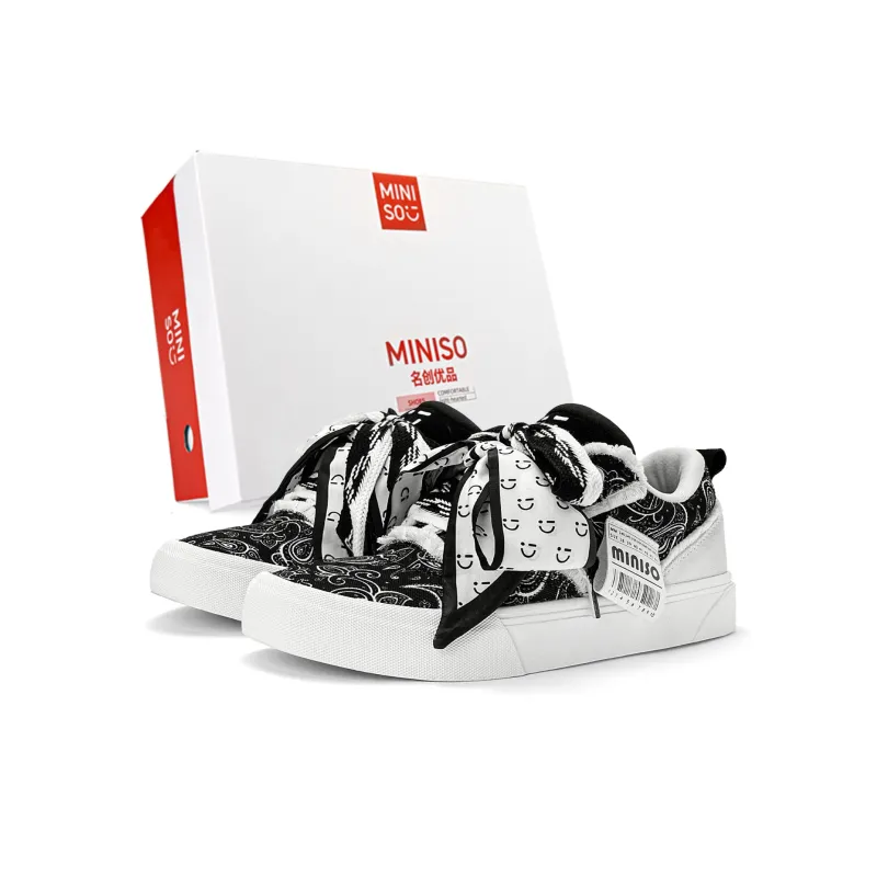 MINISO Skateboard Shoes Unisex Burgundy-14