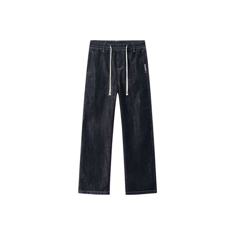 Yiwen Jeans Unisex Dark Blue-0