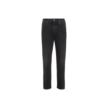 FENDI Logo Patch Straight Leg Jeans