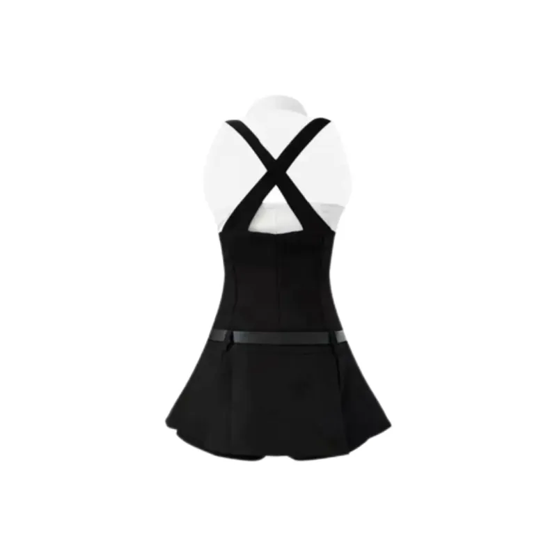 ABBY GODDESS Sleeveless Dress Women's Black White-1