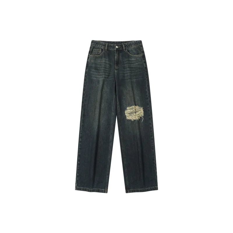 TGNS Jeans Unisex Washed Dark Blue-0