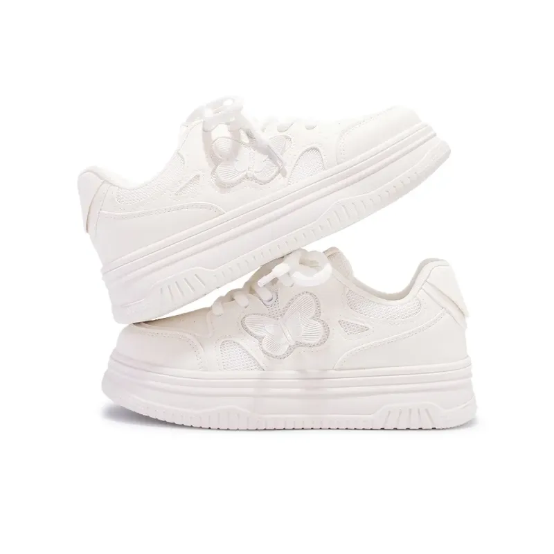 7 SEVFUN Low Top Skateboard Shoes Women's Beige-2