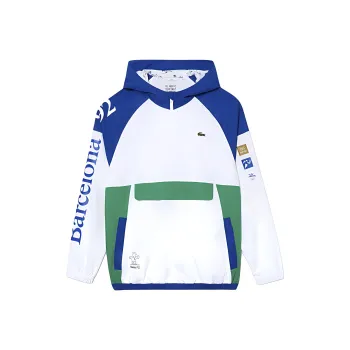 LACOSTE Trench Coat Unisex Blue White