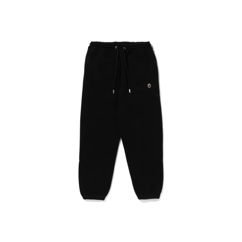 A BATHING APE Logo-patch Cotton Blend Track Pants-0