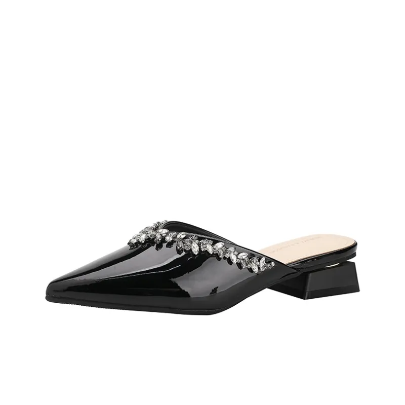 KATHRYN WILSON Rhinestone Closed Toe Slippers Women's-4