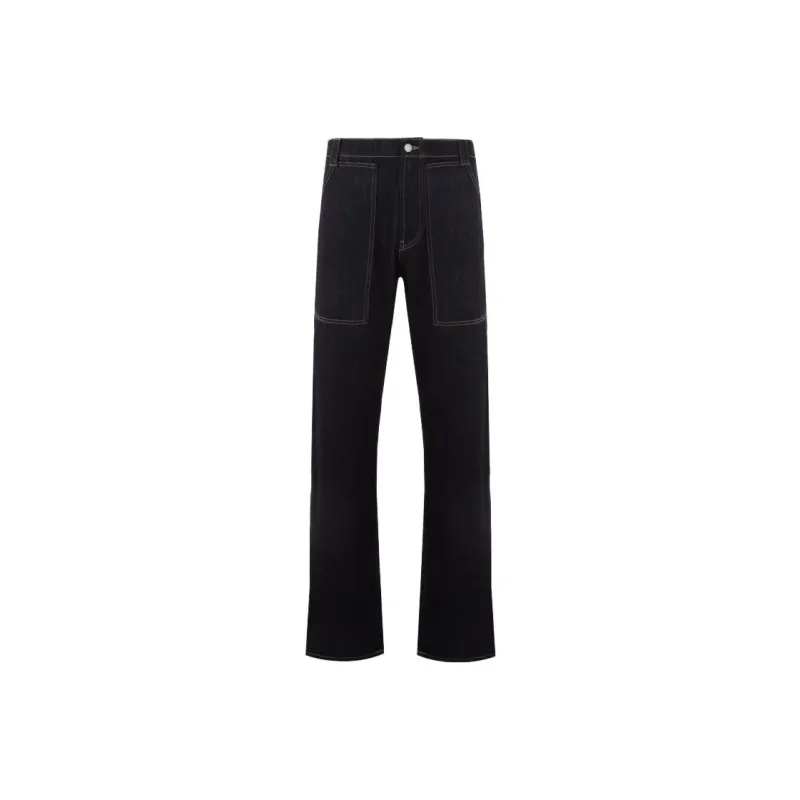 Alexander McQueen Mid Rise Straight Leg Jeans-0