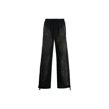 OFF WHITE Drawstring Wide Leg Trousers