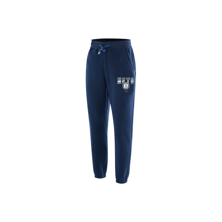 NBA Brooklyn Nets Knitted Sweatpants Men Sea Navy Blue-0