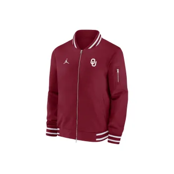 JORDAN Oklahoma Sooners Sideline Men's JORDAN College Full Zip Bomber Jacket