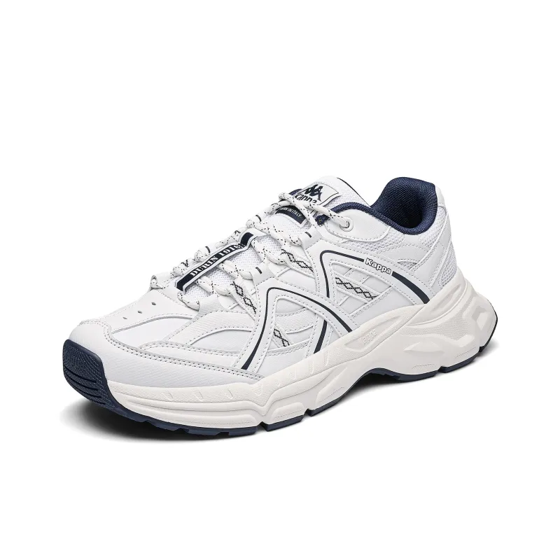 Kappa Anti Slip Wear Resistant Low Top Running Shoes Unisex Classic White-2