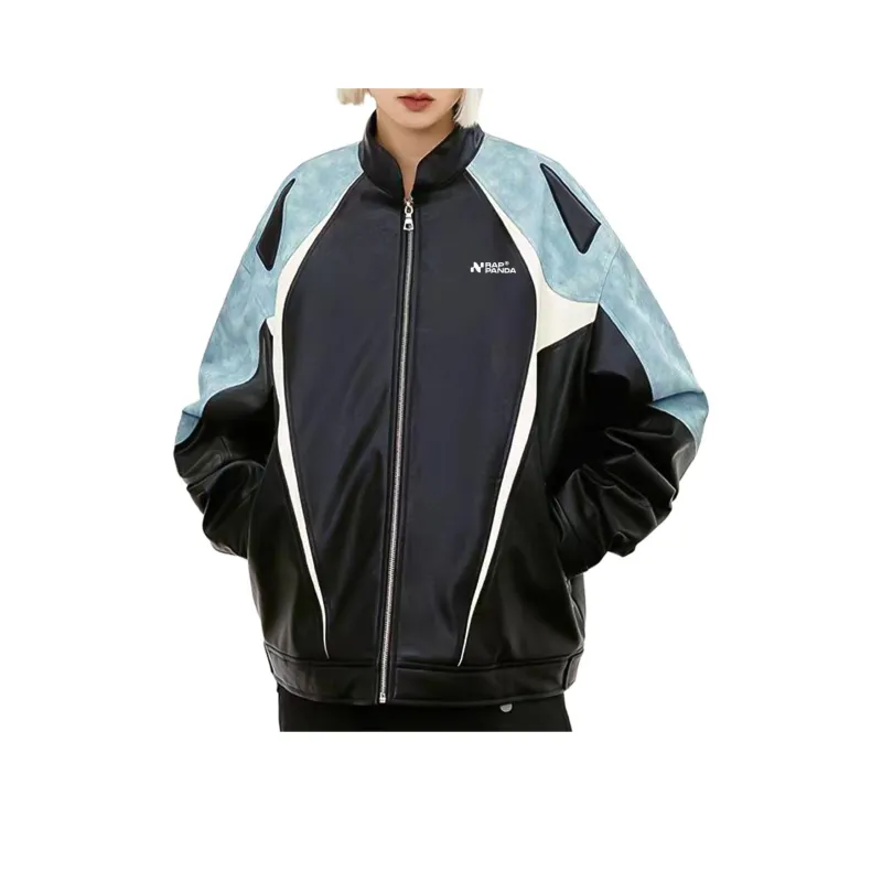 RAP PANDA Leather Jacket Unisex-1