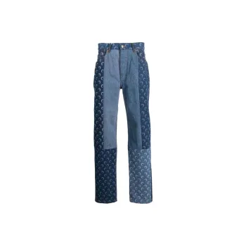Marine Serre Regenerated denim Slim fit Jeans