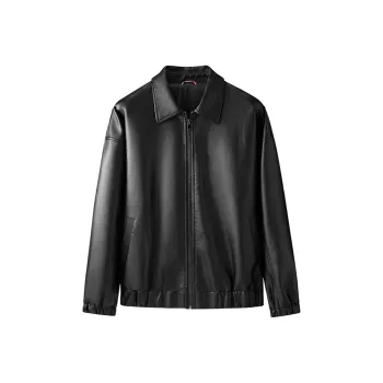 LISENPOK Leather Jacket Unisex Black