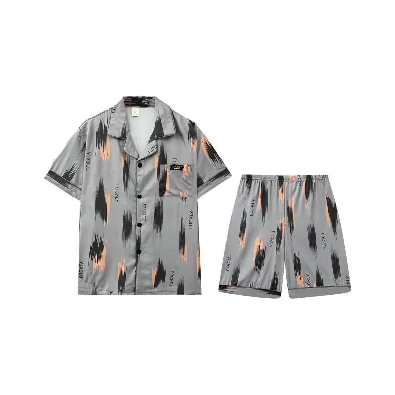 Qiao Ni Tong Pajama Set Men's Image Color-0