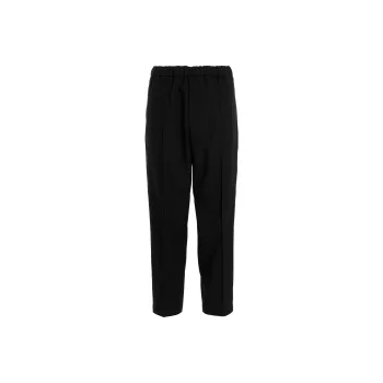 JIL SANDER Elastic Drawstring Waist Gabardine Trousers