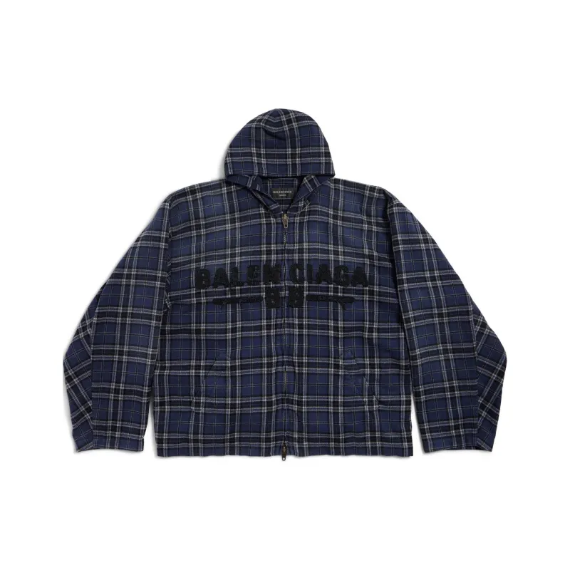 Balenciaga SS25 Jackets Coats Regular Fit Men's Marine Blue-0