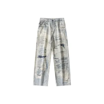 YINLEI Jeans Men Light Blue