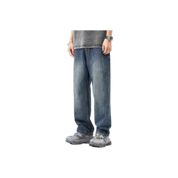 DUATOGE Jeans Men's Vintage Blue 