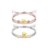 Wealth Puppy Silver Bracelet[Blue Pink 1 Pair]