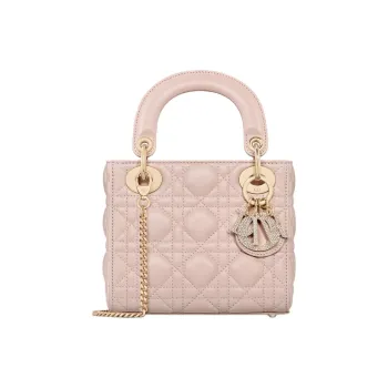 DIOR Lady Dior Sheepskin Tote Bag, Shopping Bag, Shoulder Bag, Handbag Mini Women's Pink