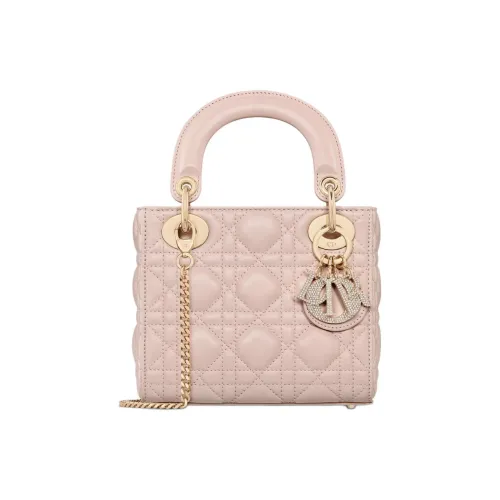 DIOR Lady Dior Sheepskin Tote Bag, Shopping Bag, Shoulder Bag, Handbag Mini Women's Pink
