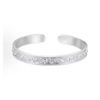YUOFFICIAL 999 Fine Silver Bangles Women's