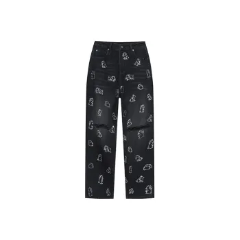 TCH Jeans Unisex Black With Silver Logo