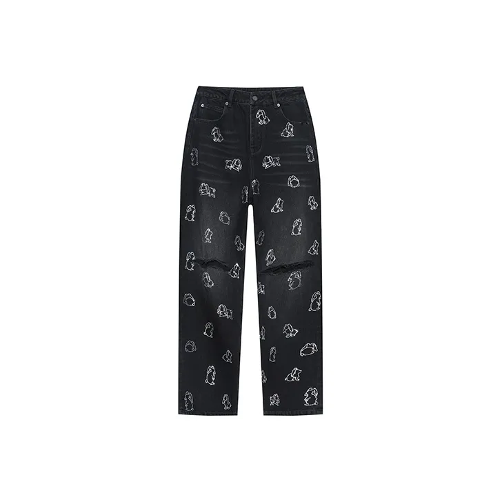 TCH Jeans Unisex Black With Silver Logo-0
