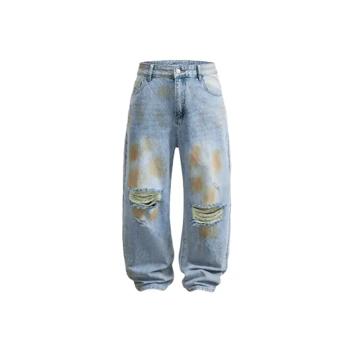 Eusoueu Jeans Unisex Light Blue