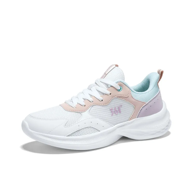 361° Cushioning, Breathable, Supportive Low Top Casual Running Shoes Women's Feather White Gauze Blue-1